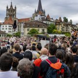 L'an dernier, pendant six jours et par une météo changeante, environ 100'000 personnes avaient fréquenté la 52e édition du Festival de la Cité à Lausanne (archives). Keystone/JEAN-CHRISTOPHE BOTT